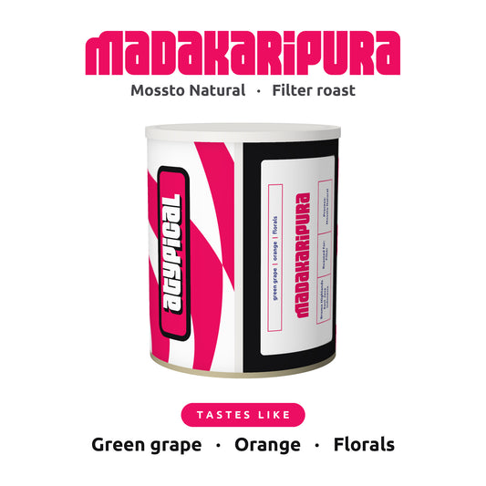 Indonesia Madakaripura - Mossto Natural - Filter Roast, tasting notes: green grape, orange, florals
